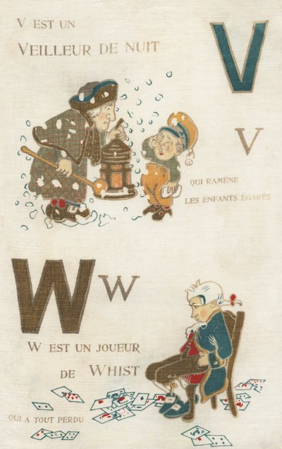 V W Night Watchman e Whist player. de French School