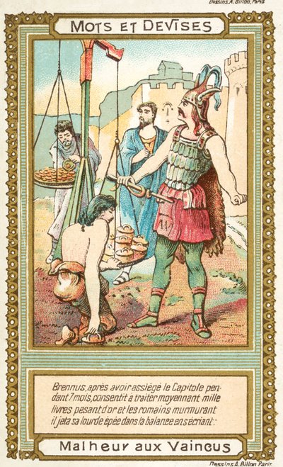 Vae Victis (Ai dos conquistados) (chromolitho) de French School