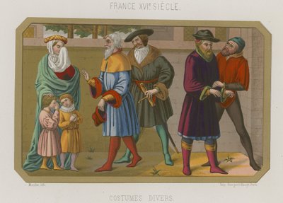 Várias modas da França do século XVI de French School