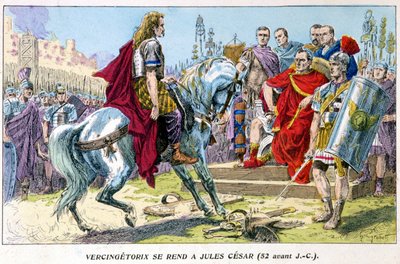 Vercingétorix vai para Júlio César (52 AC) de French School
