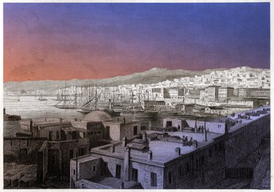 Vista de Argel. (gravura, ca. 1850) de French School