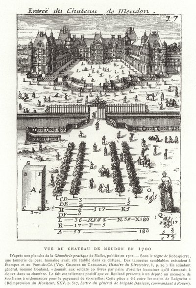 Vista do Chateau de Meudon em 1700 de French School