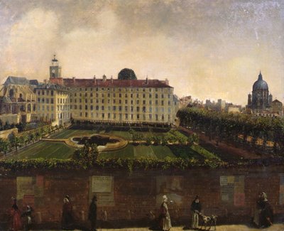 Vista do Institut National des Jeunes Sourds, Paris, c.1840 (óleo sobre tela) de French School