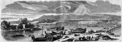 Vista da cidade de Jeddo (Tóquio), capital do Japão de French School
