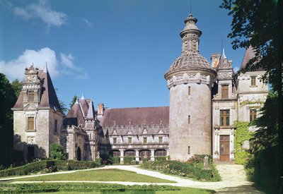 Vista do pátio e da torre, 1536-48 de French School