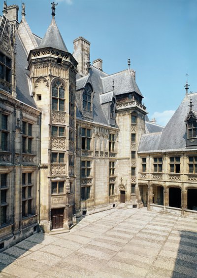 Vista do pátio interior, 1443-51 de French School