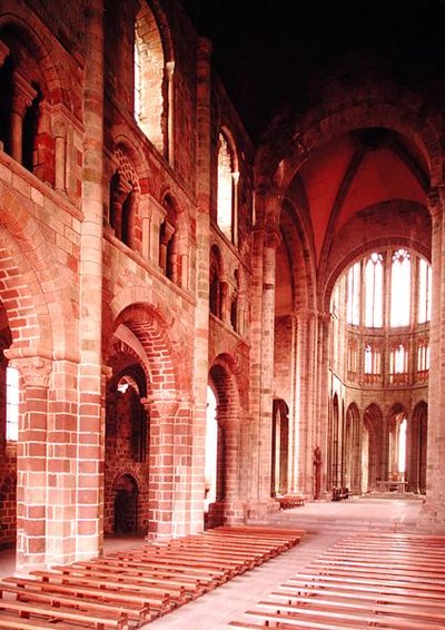 Vista da nave do coro, 1020-1135 (ver também 229541) de French School