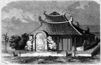 Vista da tumba de Georges Pierre Pigneau de Behaine (1741-1799), eveque d
