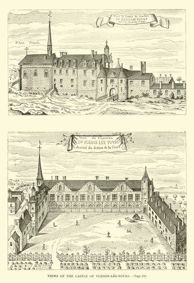 Vistas do Castelo de Plessis-les-Tours de French School