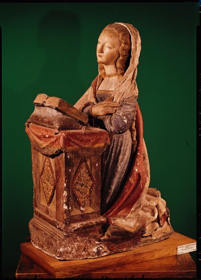 Virgem da Anunciação (estuque policromo) de French School
