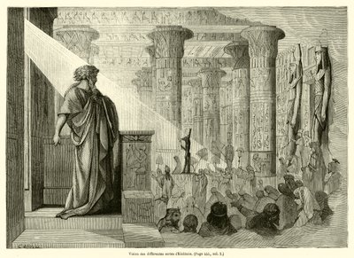 Visão dos diferentes tipos de idolatria (gravura) de French School