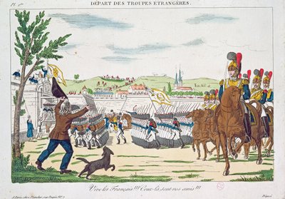 Viva os franceses! Partida das tropas estrangeiras, 1818 de French School