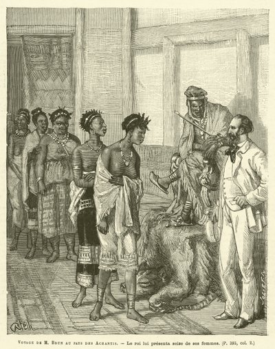 Voyage De M Brun Au Pays Des Achantis (gravura) de French School