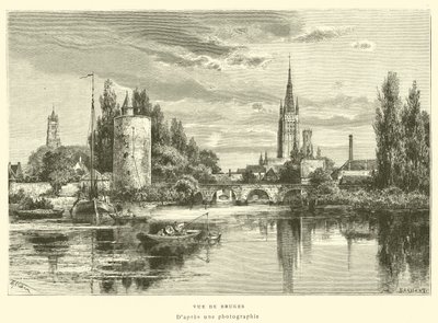 Vista de Bruges (gravura) de French School