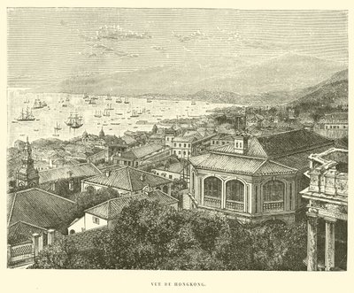 Vista de Hong Kong (gravura) de French School