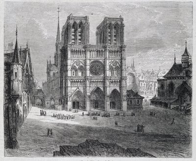 Vista de Notre-Dame de Paris - em "Paris a travers les siecles", de H. Gourdon de Genouillac, ed. F. Roy, Paris de French School