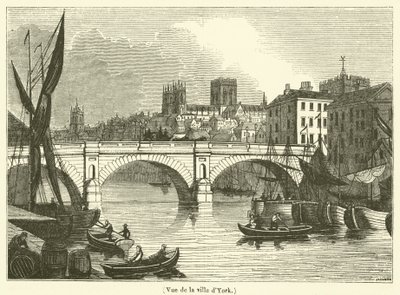 Vista da cidade de York (gravura) de French School