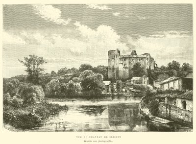 Vista do Chateau de Clisson (gravação) de French School