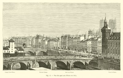 Vista do Cais da Flor em 1855 de French School