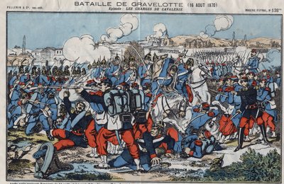 Guerra de 1870 entre a França e a Prússia. Batalha de Gravelotte (ou Batalha de Saint Privat ou Saint Privat), agosto de 1870. de French School