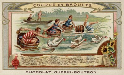 Raça da banheira (chromolitho) de French School