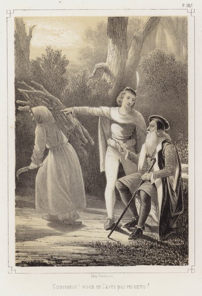 O quê? Você não a reconhece? (litho) de French School
