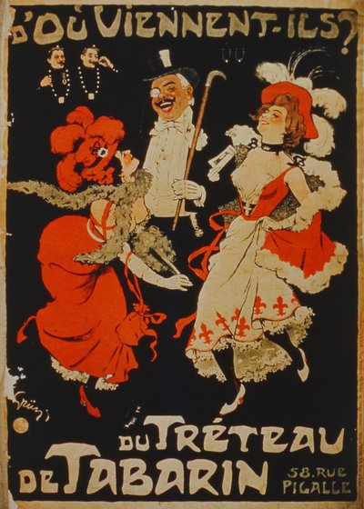 De onde eles são Do Treteau de Tabarin, Pigalle, Paris de French School