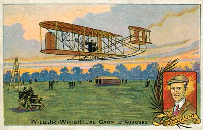 Wilbur Wright fazendo um voo no Camp d