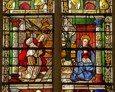 Janela que representa a Anunciação (vitral) de French School