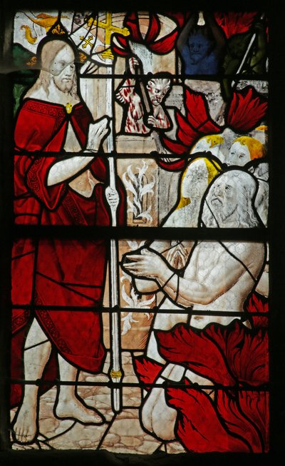 Janela retratando a angustiante do inferno, 1505-10 de French School