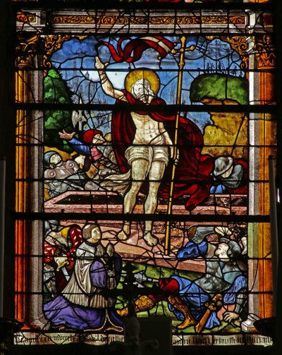 Janela que retrata a Ressurreição (vitral) de French School