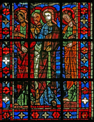 Janela w201 retratando a morte da Virgem Maria - os apóstolos se reúnem de French School