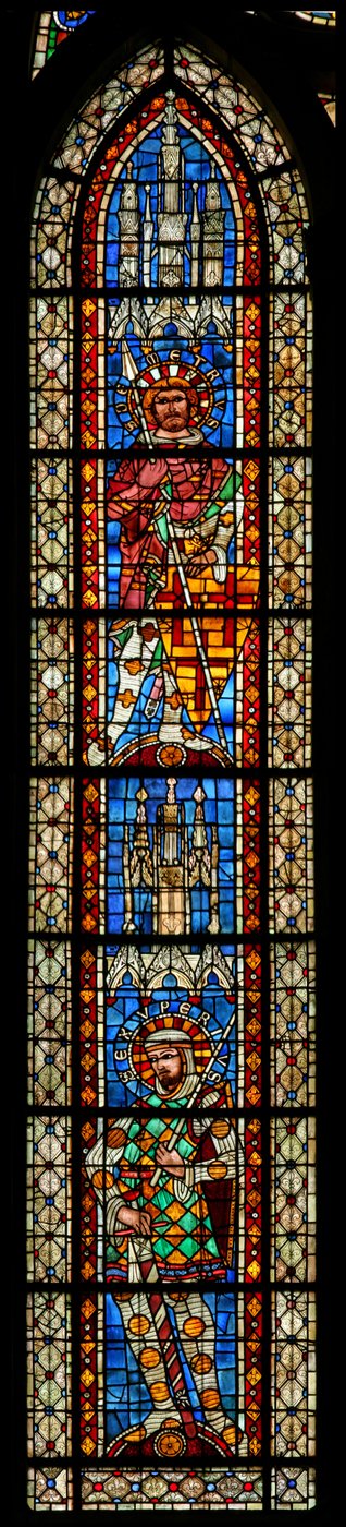 Janela w203 retratando St Exupery e St Demetrius de French School
