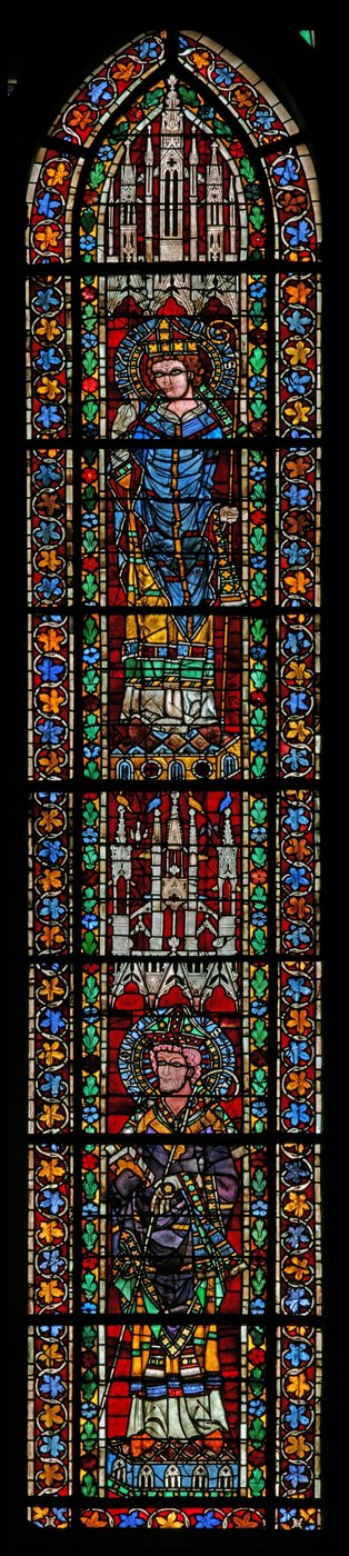 Janela w205 representando St Maximin e St Valentius de French School