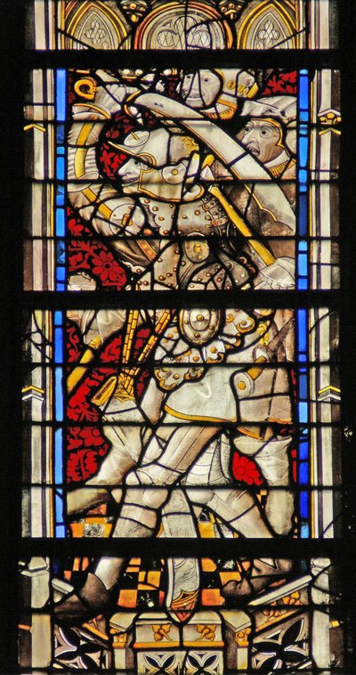 Janela w214 representando cavaleiros matando St Thomas Becket de French School