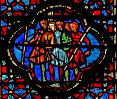 Window w4 the Children of Israel marchando de French School