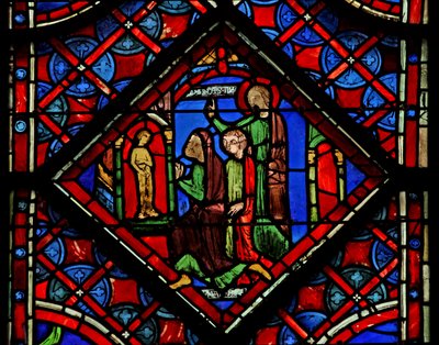 Window w6L Uma cena de idolatria: um santo adverte. Eu 1-6 de French School