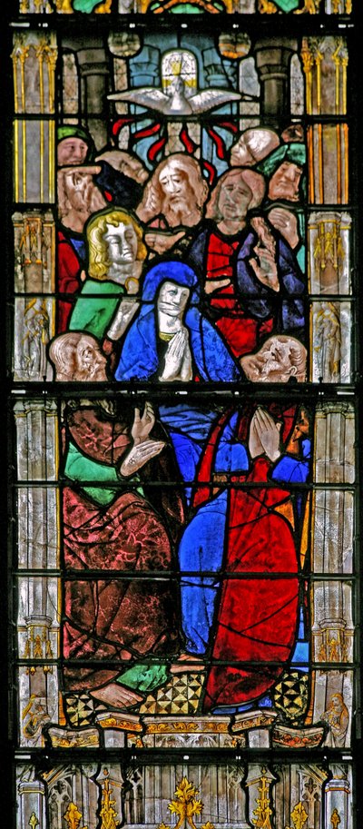Janela w8 retratando o Pentecostes de French School