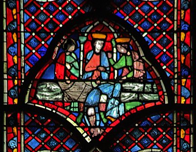 Window w9L São João Batista: Salome dança para Herodes de French School