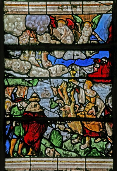 Janela w9 representando o último julgamento - depois de Albert Durer de French School