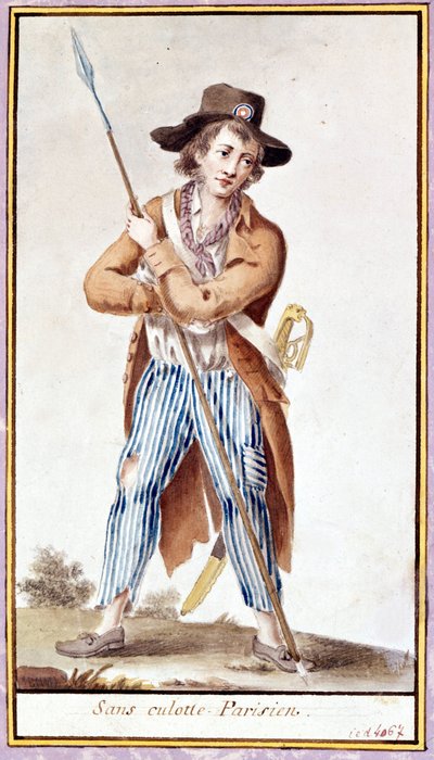 Sem cuecas parisienses. A aguarela da época da Revolução Francesa de French School
