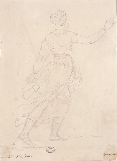 Mulher de costas, 1813 de French School