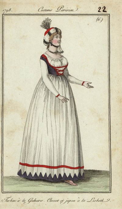 Mulher na moda inspirada em óperas de French School