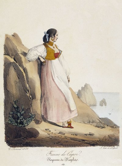 Mulher de Capri - Reino de Nápoles de French School