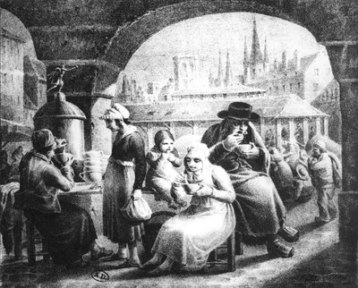 Mulher vendendo café, c. 1820 de French School