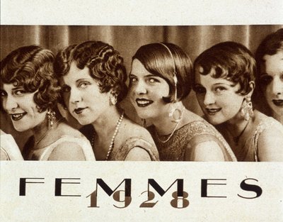 Mulheres que usam o cabelo dos rapazes - em "Vu" de French School