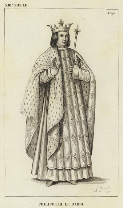 Século XIII, Filipe III, o Negrito (gravura) de French School