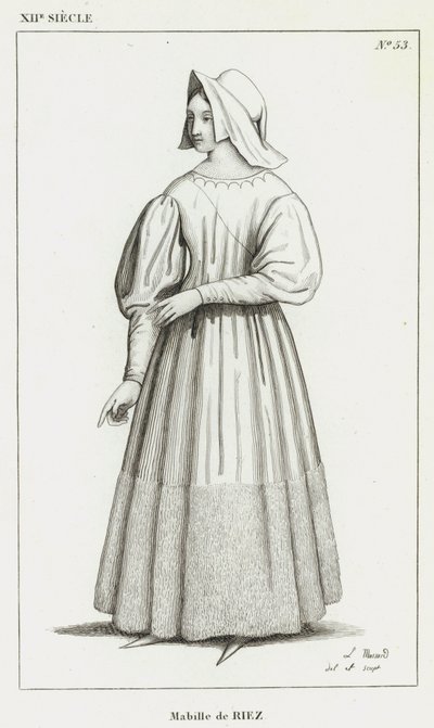 Século XII, Mabille de Riez (gravura) de French School