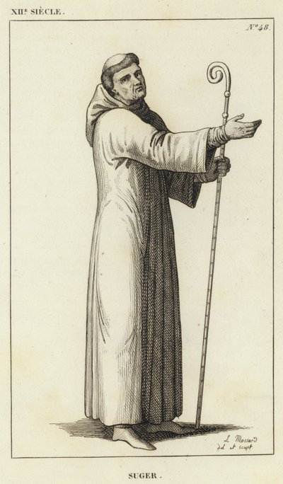Século XII, Suger (gravura) de French School