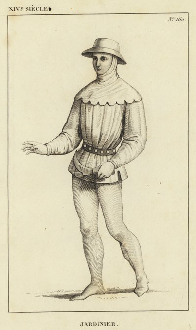 Século XIV, Jardineiro (gravura) de French School